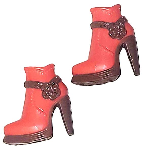 Barbie My Scene Coral Ankle Boots - Picture 1 of 4
